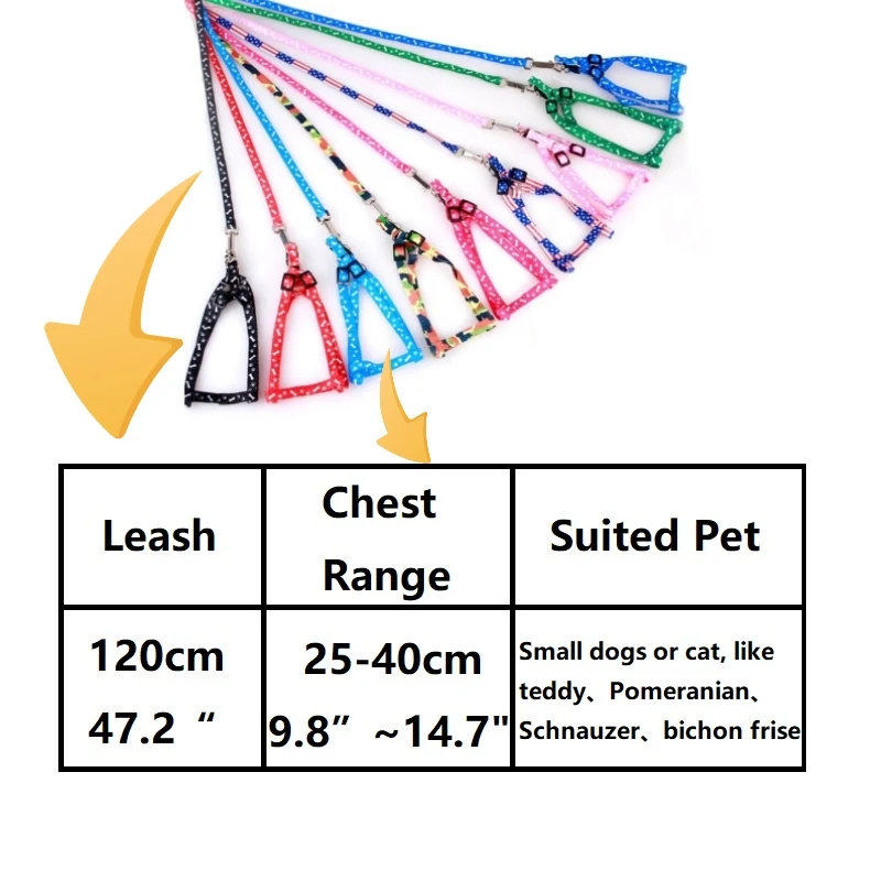 Günstiges Hundeleinen-Set für kleine Hunde, Welpenleinen, Teddy-Hundeleine und Geschirr-Set, niedliches Führseil-Set, Katzen- und Kätzchenleine, Haustierbedarf, Dekoration – Detail 1