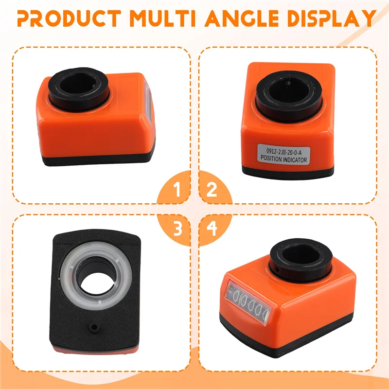 A92P 機械旋盤部品 20mm ボア デジタル位置指示器 オレンジ