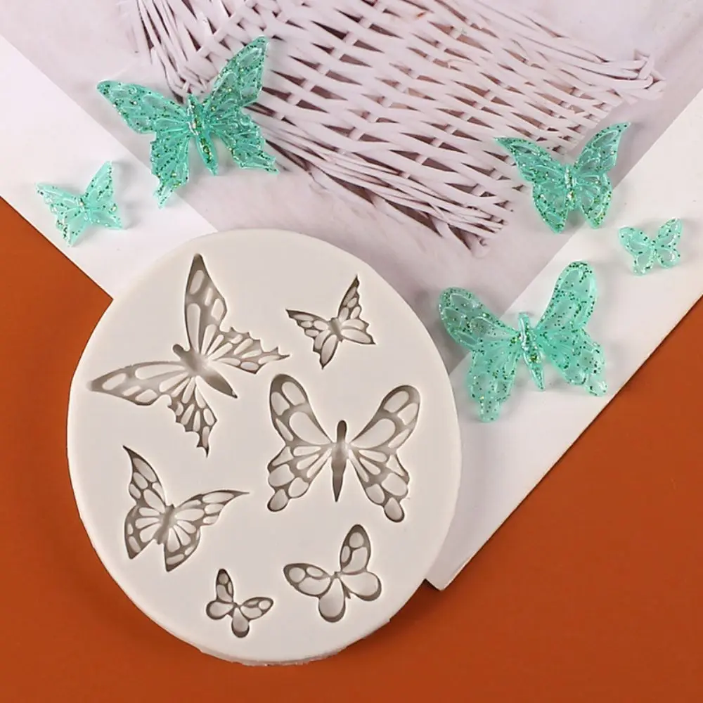 Multi Butterfly Fly Decorative Flower Pattern Silicone Mold Baking Cake Cookie Texture Printing Mat Drip Glue