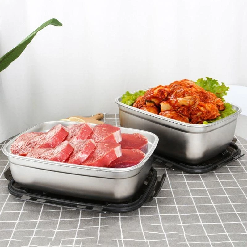 

Stainless Steel Thermal Insulated Lunch Box Bento Container Crisper