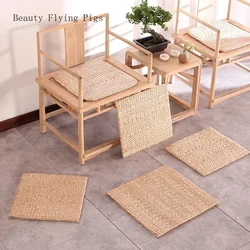 Idyllic wind straw handmade home ventilation cushion tatami cushion futon meditation worship Buddha mat square window floor mat