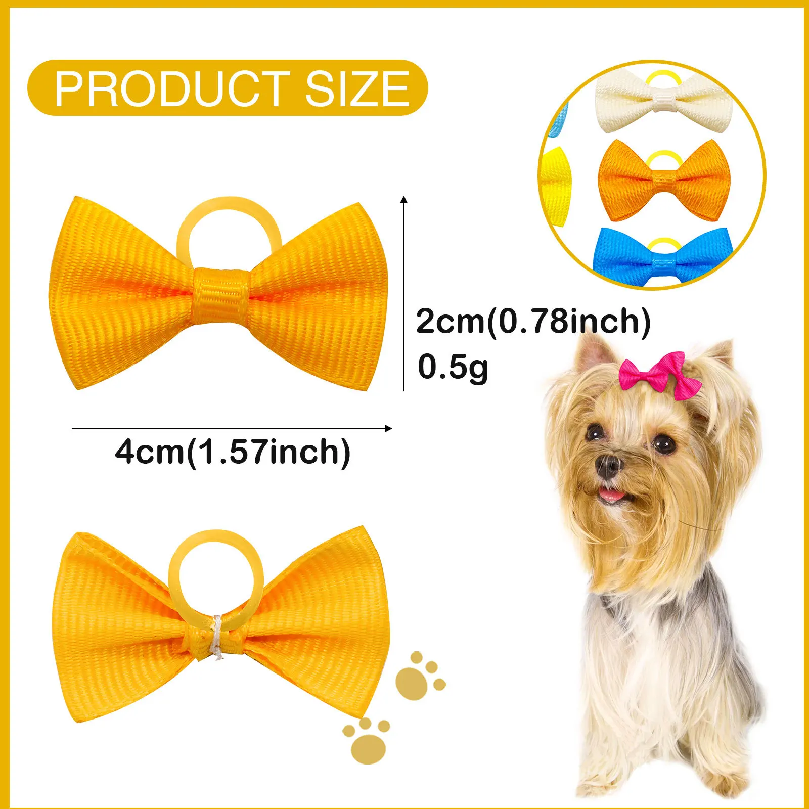 10/20/30Pcs Dog Grooming Hair Bows Dog Bows Mix Colours Small Dog Accessories Dog Hair Rubber Bands Pet Headwear dropshipping