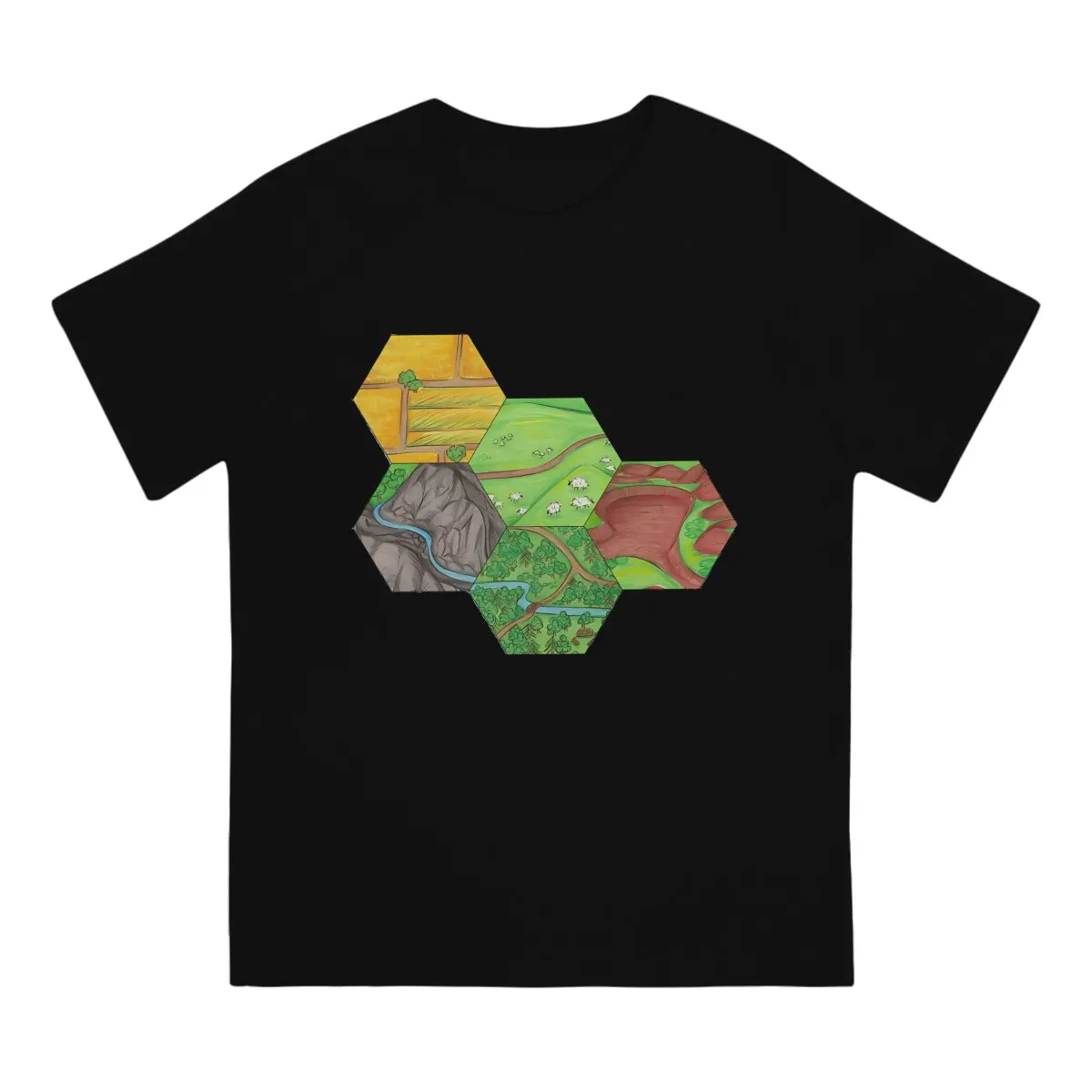 Men's Settling Down T Shirt C-Catan Tops Awesome Short Sleeve Crewneck Tees Printing T-Shirt