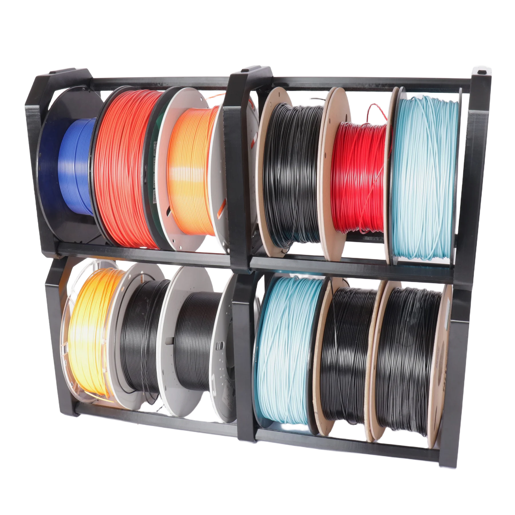 DIY 3D Printer Filament Organizer Kit V1 – Blurolls Modular Storage System with PETG Parts Filament Spool Holder for Makers