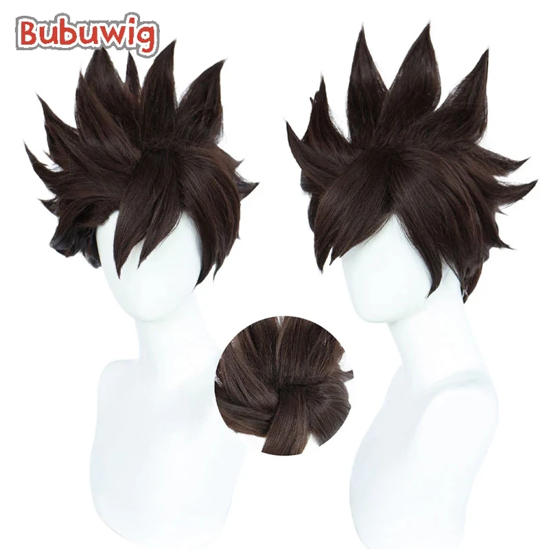 

Bubuwig Synthetic Hair Adam Cosplay Wigs Adam 25cm Short Straight Brown Fashion Anime Party Men Cos Wig Heat Resistant