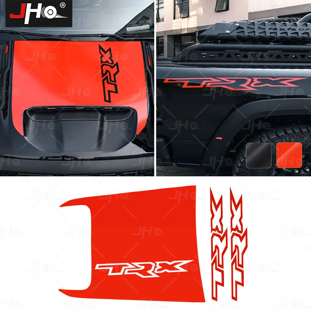 JHO Front Hood Decals Truck Body TRX Decoration Sticker Film for Dodge Ram 1500 TRX 2021 2022 2023 Exterior Accessories view 2