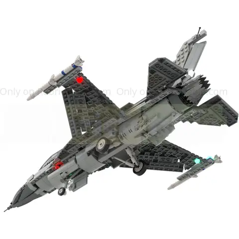 MOC-245554 Model F16 Plane Building Block Military Series Small Particle Building Blocks Creative Toy DIY Handmade Gifts 1005Pcs