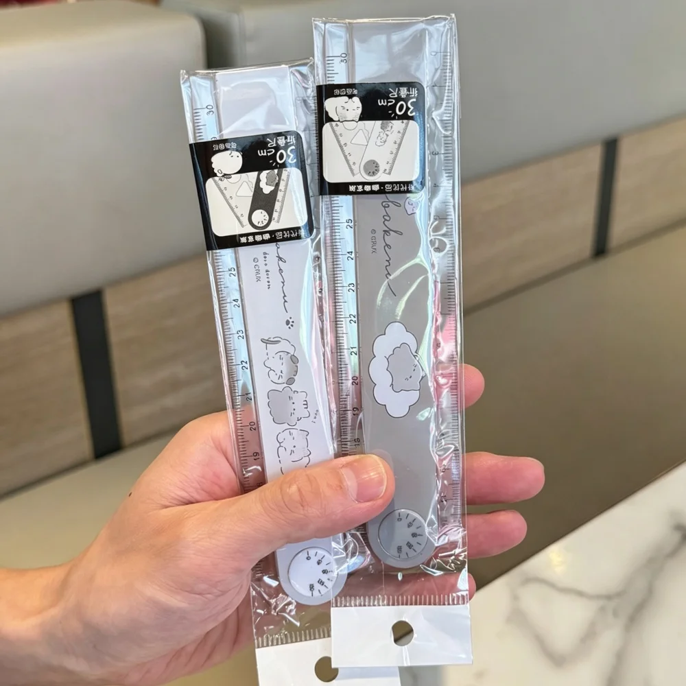 Cartoon Rulers 30cm Multi-functional Transparent Folding Straight Rulers Measuirng Tool Creative Stationery Gift School Supplies