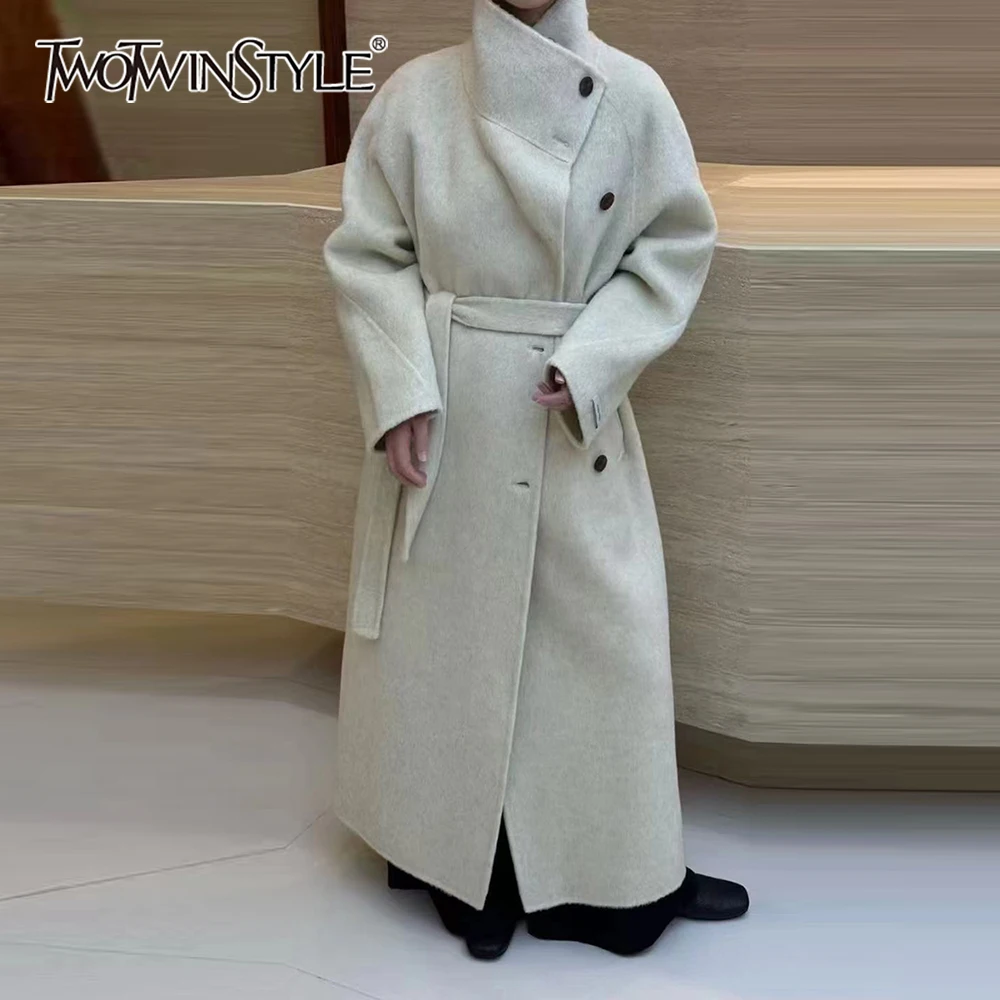 

TWOTWINSTYLE однотонная куртка на шнуровке, женская водолазка с длинным рукавом, свободные французские романтические женские куртки, осенняя мода, новинка