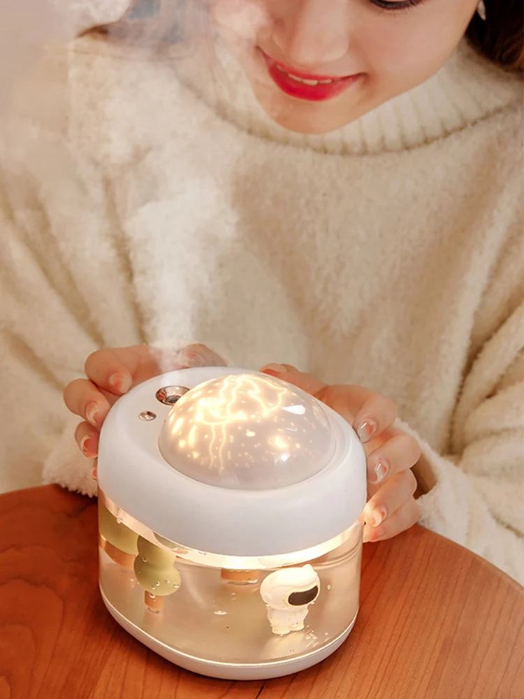 Cool Mist Humidifier with Star Projector & Night Light Air Humidifier for Bedroom Gifts for Kids Adults Christmas Birthday