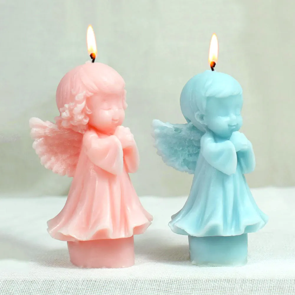 For Fun Angel Girl Candle Silicone Mold DIY Handmade Angel Girl Soap Plaster Candle Decoration Mold Candle Gift Making Mold