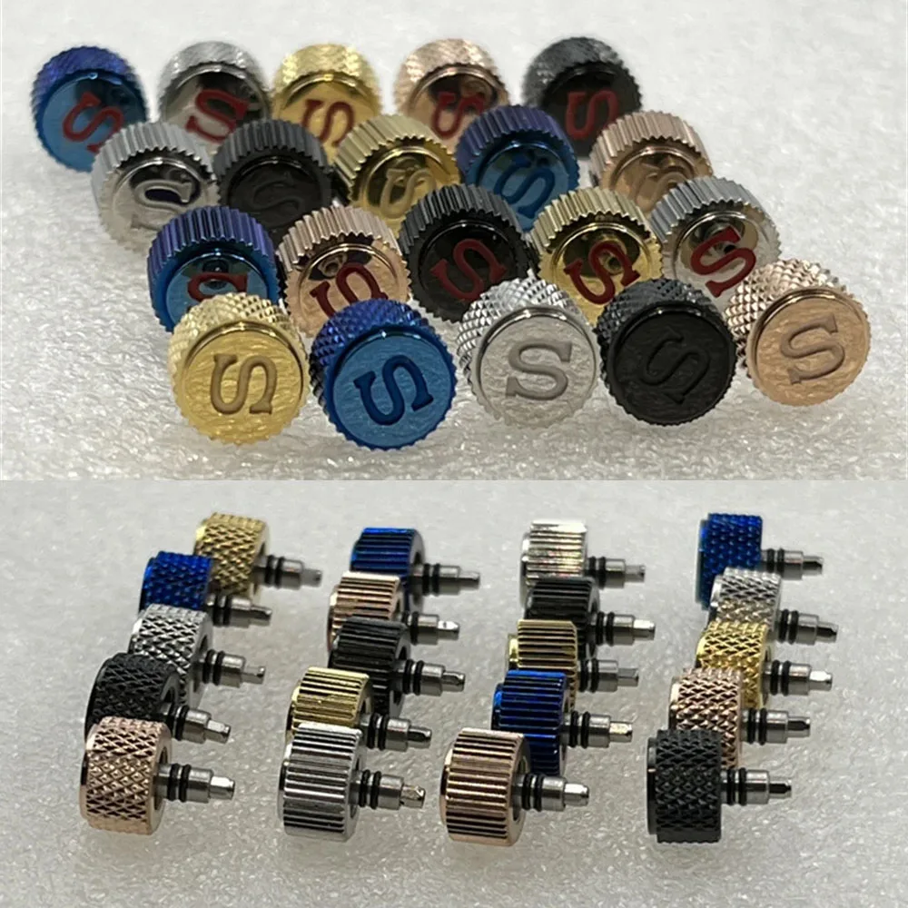 

1Pc Stainless Steel Watch Crown Watch Parts Replacement S Crown for NH35 NH36 4R35 4R36 7S26 Movement SKX007 NH35 Crowns Tools