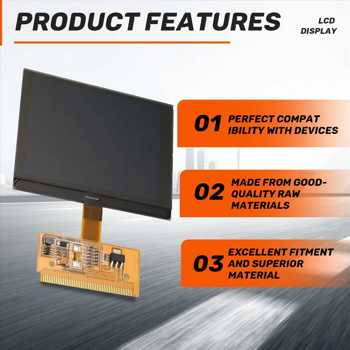 #10V (Black & yellow)LCD For Audi A3 A4 A6 S4 B5 For VW Sharan Instrument Cluster Display,Automotive Parts & Accessories