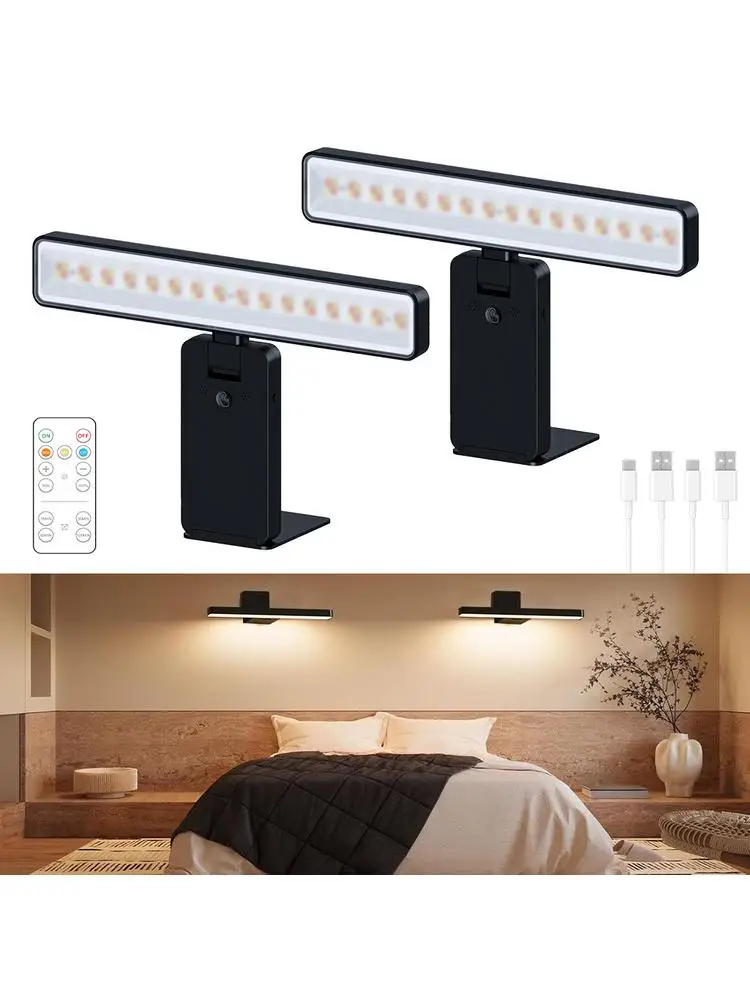 2PCS Drahtlose Wand Lampe Wiederaufladbare Fernbedienung Wand Lampen LED Spiegel Lichter für Wohnzimmer Gemälde Schlafzimmer Badezimmer Beleuchtung
