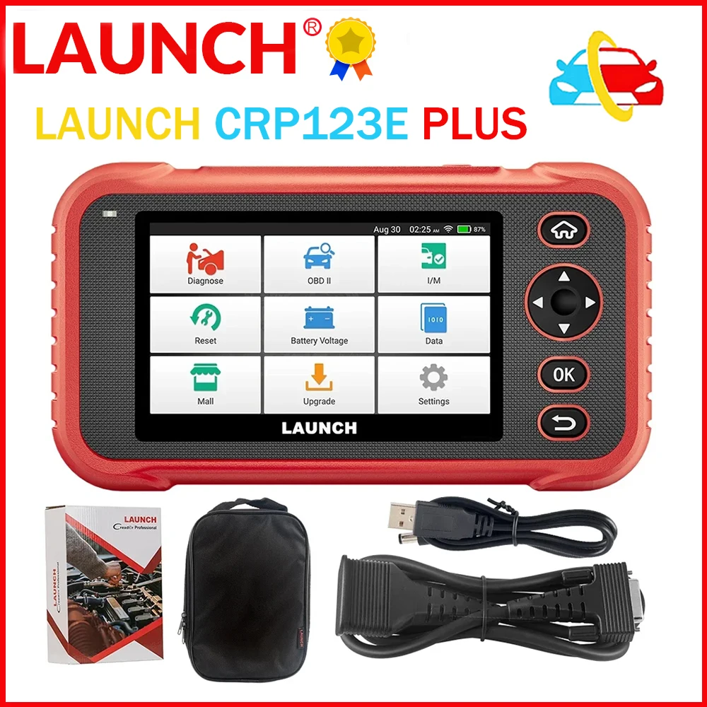 2024 Newest LAUNCH X431 CRP123E PLUS OBD OBD2 Diagnostic Tools Car Full System Code Reader Auto Scanner AT SAS OIL Brake Reset