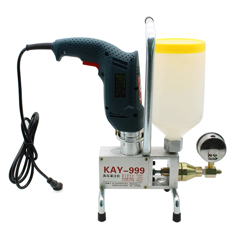 KAY-999 High Pressure Waterproof Grouting Machine 910W Injection Pump Epoxy/Polyurethane Grouting Liquid Leakage Tool