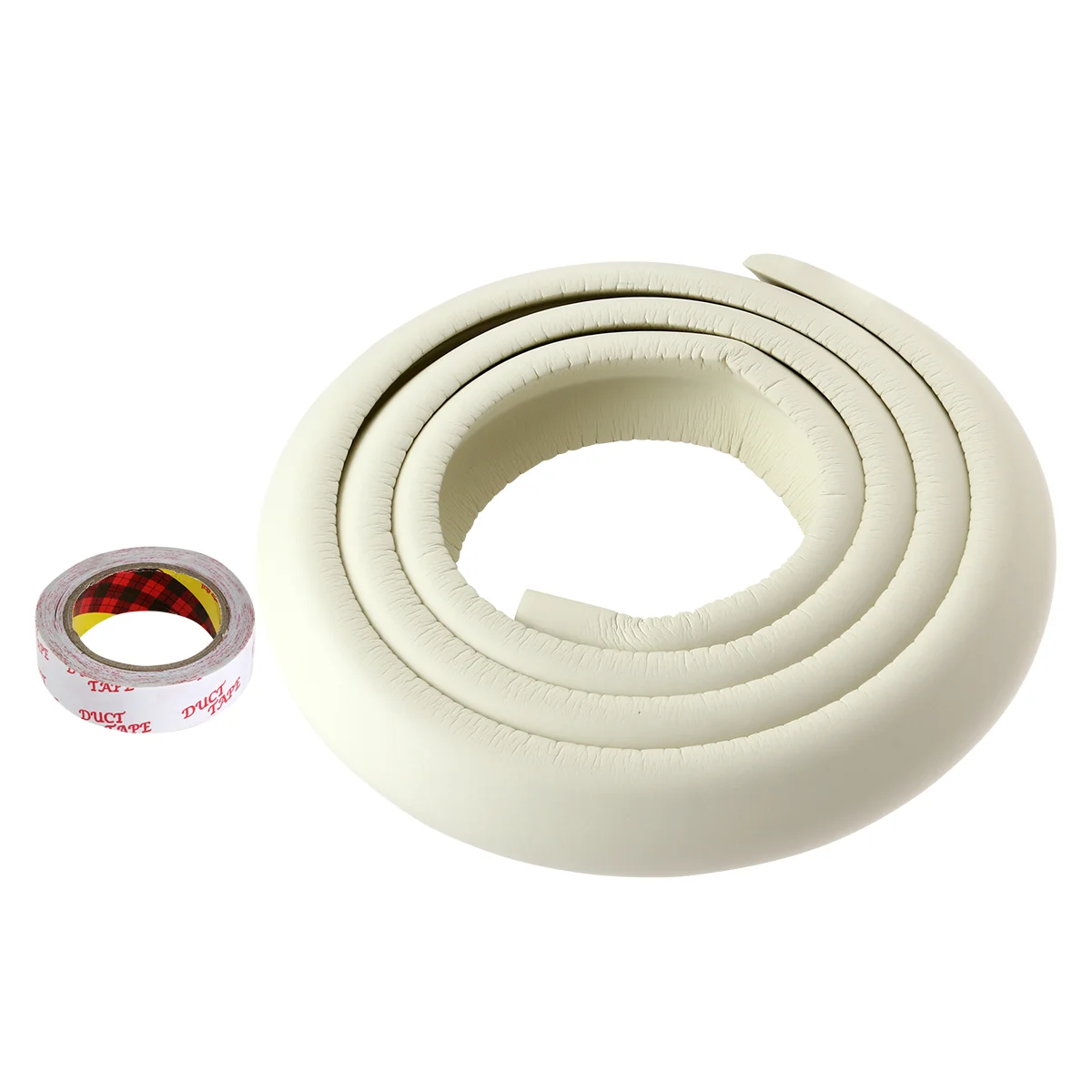 TINKSKY-Bande de pare-chocs anti-collision pour bébé, 2m d'épaisseur, en forme de L, protection d'angle de table, coussin de sécurité, blanc