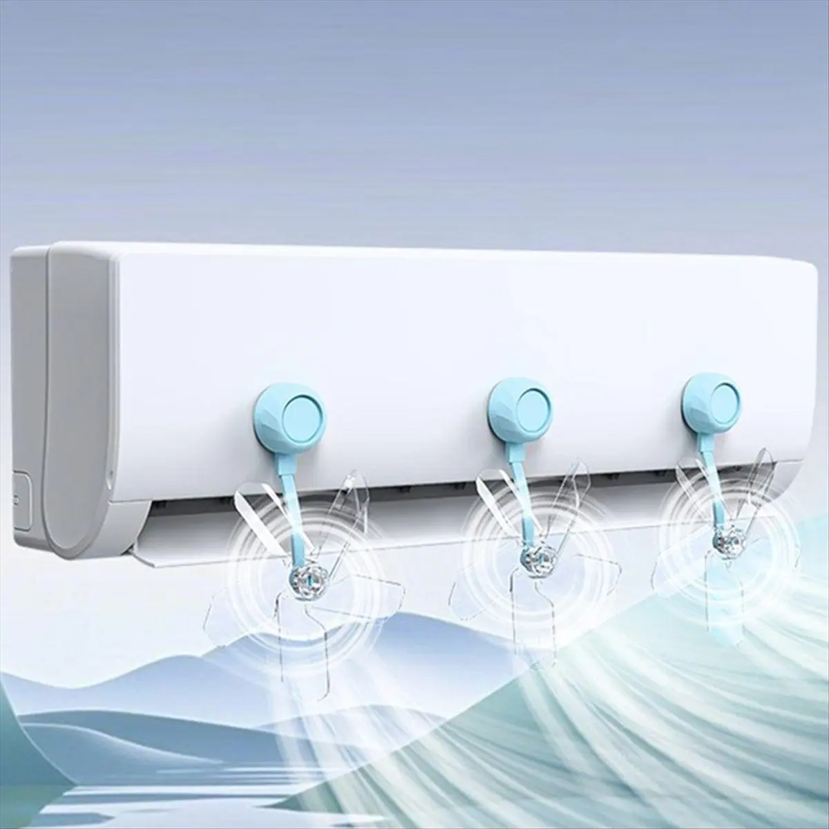 

*ESTR 3Pcs Windmill Shaped Suction Cup Air Conditioning Ventilator - Anti-Direct Blowing, Windproof, Energy Saving Guide Fan
