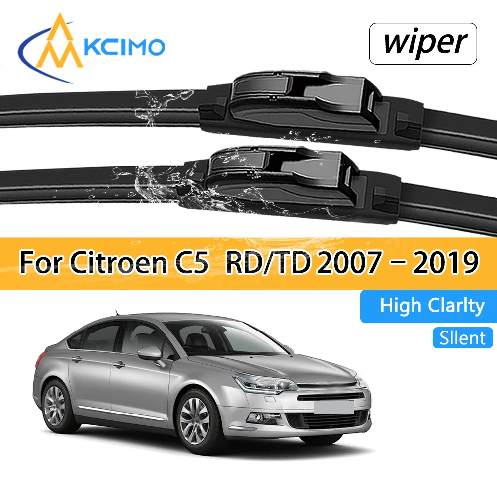 

For Citroen C5 RD TD 2007–2019 Cars Premium Front Windscreen Wiper Blades Quiet Durable All-Weather Auto Window Accessories