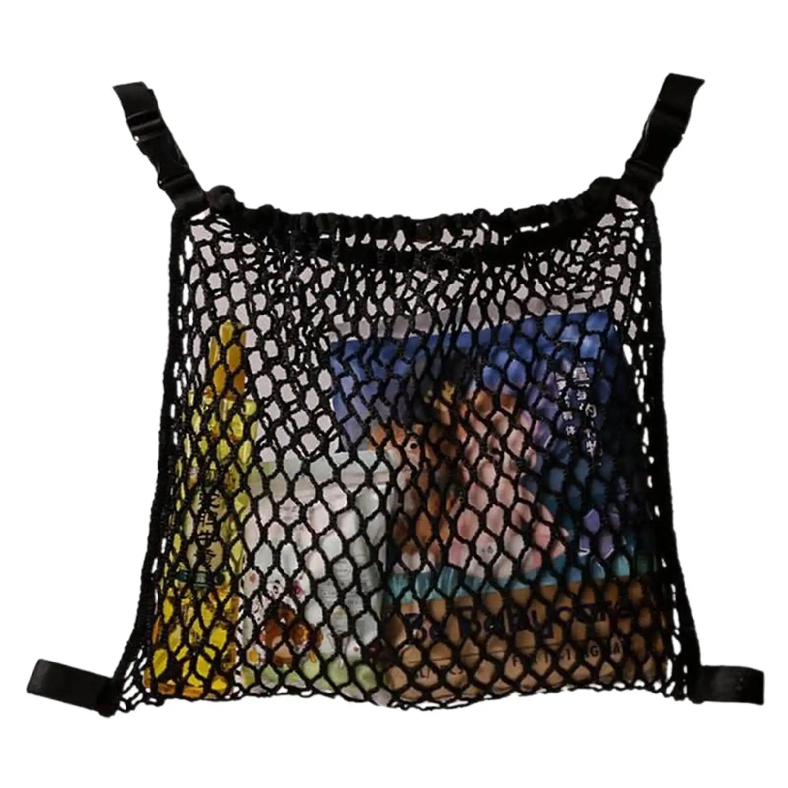 

Stroller Organizer Stroller Hangable Bag Adjustable Pushchair Mesh Pocket Snack Container For Outdoor Walks Diaper Grocery