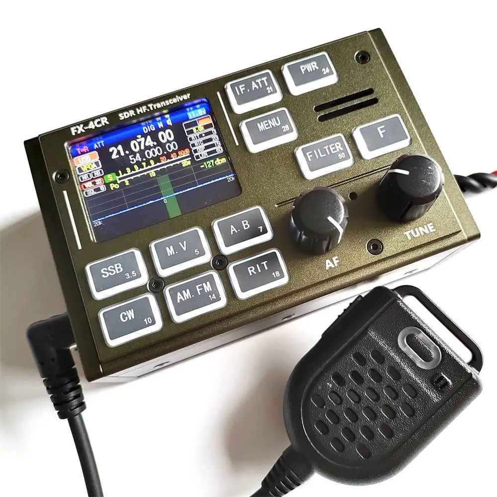 FX-4CR Radio SDR HF Transceiver with 1-20W Continuously Adjustable Power Range Support USB/LSB/CW/AM/FW Modes Short-wave FX4CR