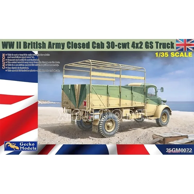 

Gecko model Proportional kit 1/35 35GM0072 British Army enclosed cab 30cwt 4x2 GS truck，for Military Toy Model Hobby Collection