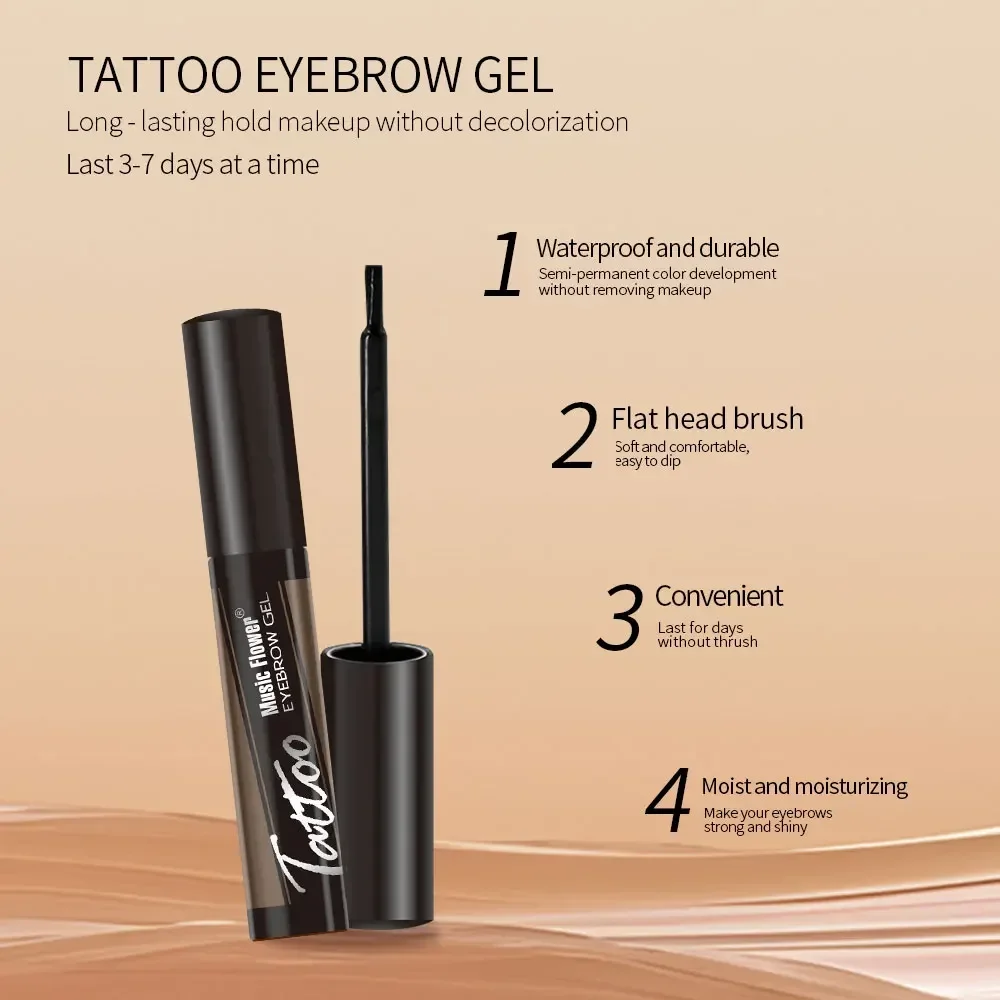 Gel à sourcils Semi-Permanent imperméable, tatouage Durable, facile à décoller, crème à sourcils résistante à la sueur, 1 pièce