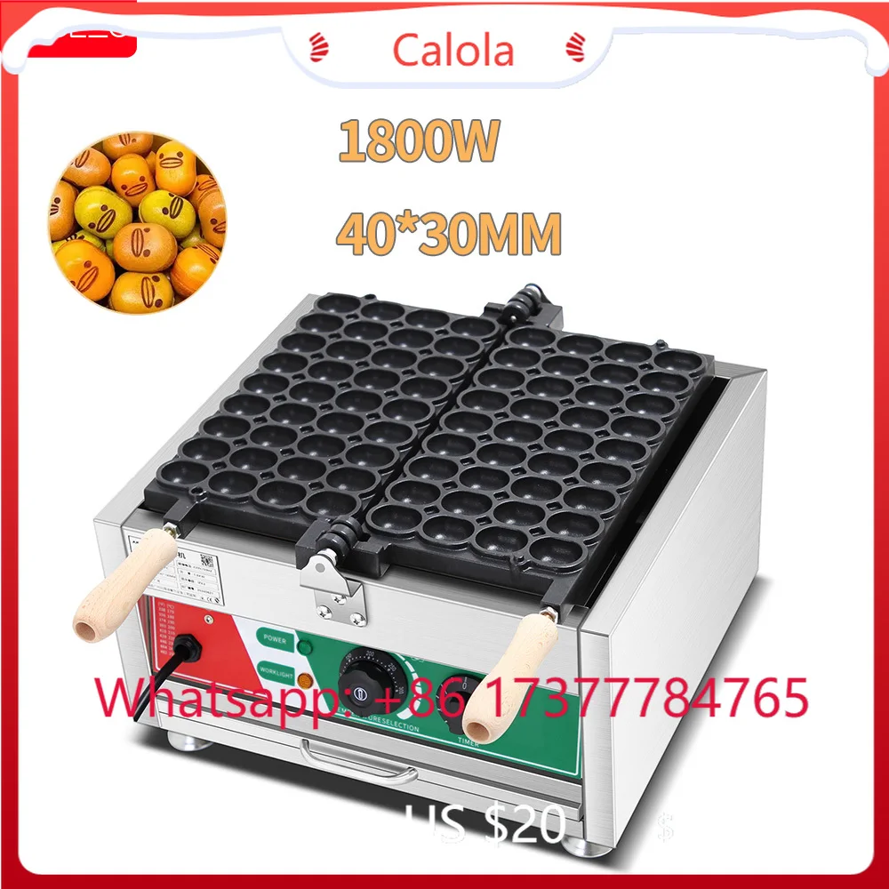 Máquina para Hacer Waffles de Burbujas de 1800W y 36 Agujeros, Mini Máquina para Hornear Pasteles de Dátiles