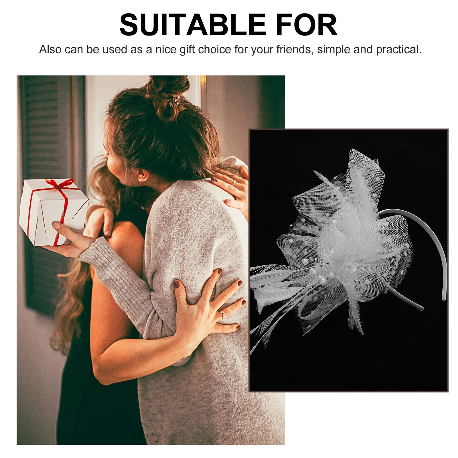 

Vintage Style Plume Bead Net Yarn Flower Headband Elegant Bridal Hair Accessory Party Headband Wedding Headpiece for Bride