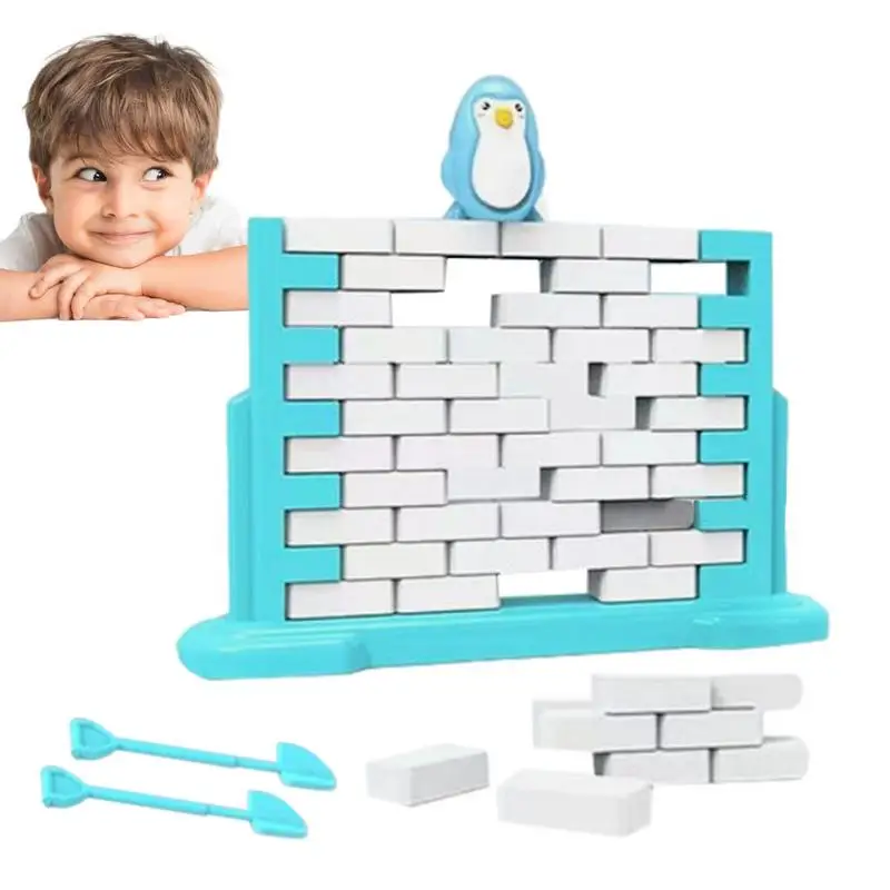 Brick Wall Game Wall Demolition Game Knock On Ice Brick Rabbit Building Push Stacking Board Match Table  Educational Party Games