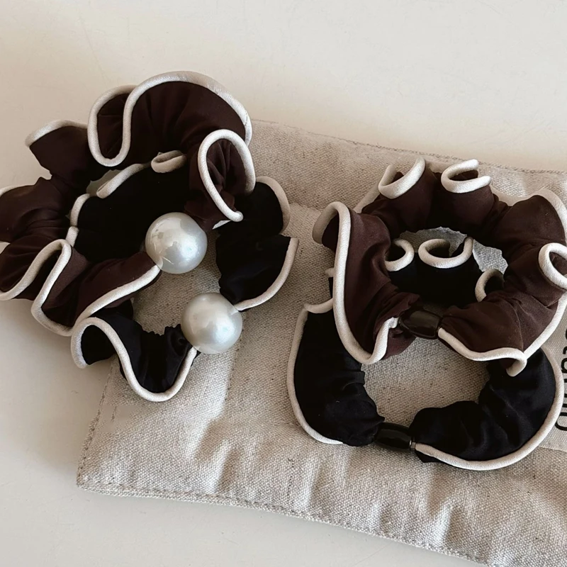 1 قطعة الفرنسية شيك اللؤلؤ الأبيض حافة القوس الدائري الشعر التعادل أنيقة تنوعا كعكة مرونة عالية الشعر الدائري خوذة الوصول إلى الشعر