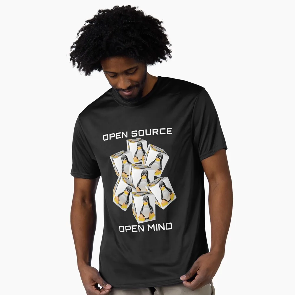 Open Source Open Mind Linux Funny Command Humor Developer Gift t shirt for Software Engineer Graphic clothes All size Tops S-6XL