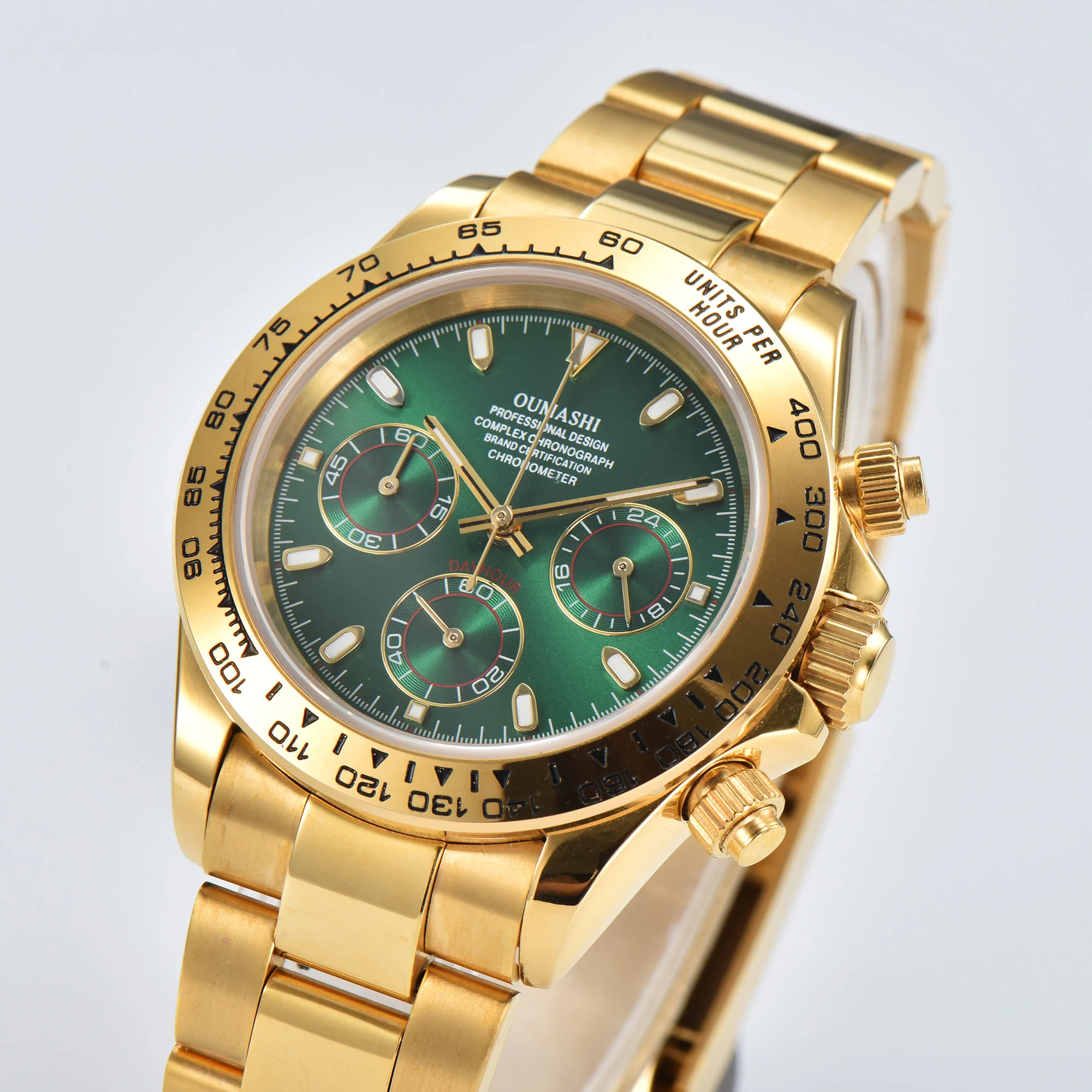 2023 New OUMASHI-DTN Series Top Class Men\'s Watch Sapphire Stainless Steel Waterproof VK63 Clock And Code Watch