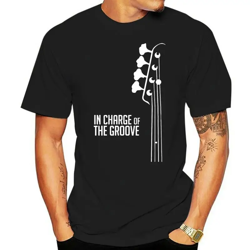 Men tshirt  Bass Player   In Charge of the Groove   Bass Guitarist   Bassist Unisex T Shirt Printed T-Shirt tees top