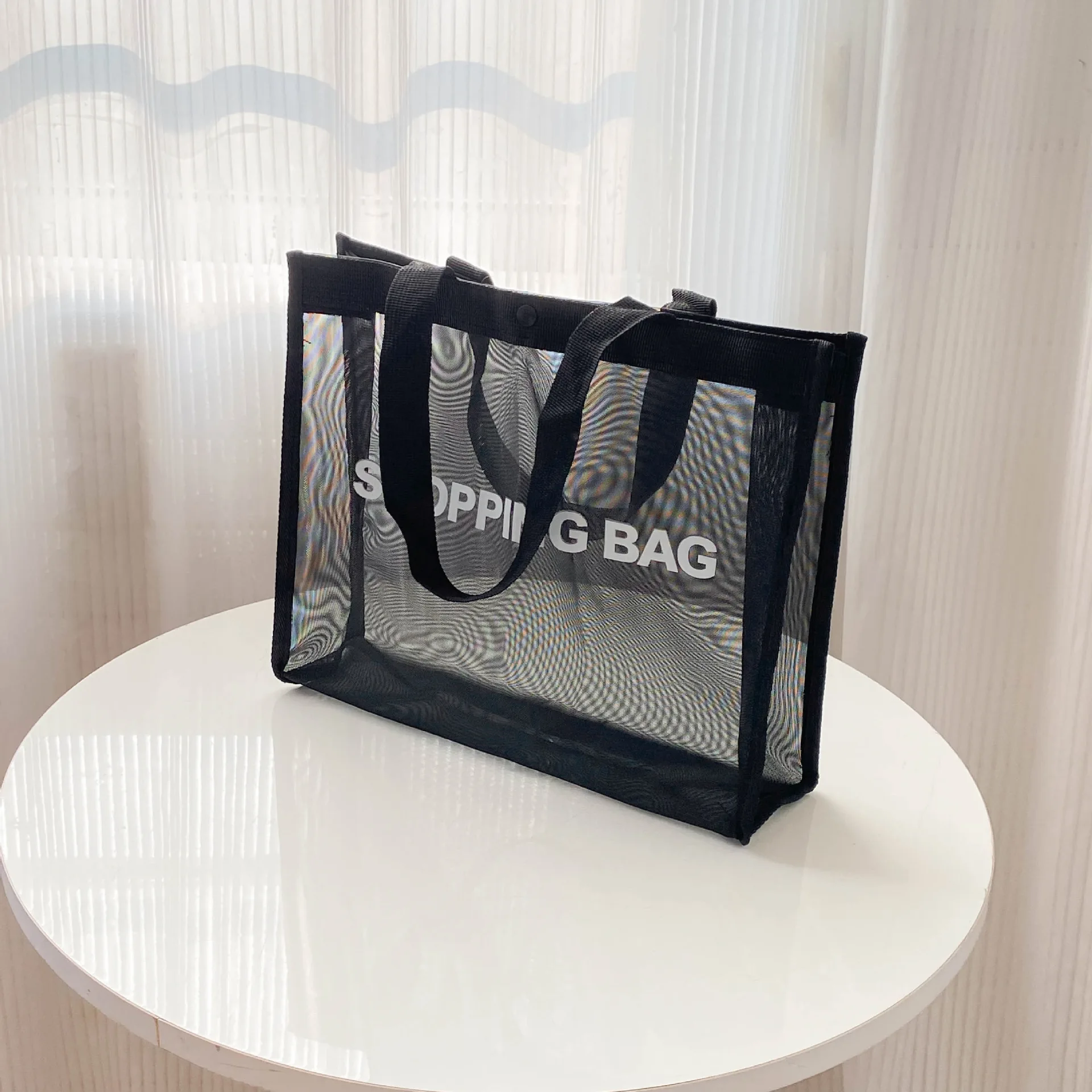 Sac en maille, sac fourre-tout en maille, sac de courses, sac utilitaire, sac utilitaire pour l'école/voyage/sport, sac de rangement, sac à bandoulière, sac de sport en maille