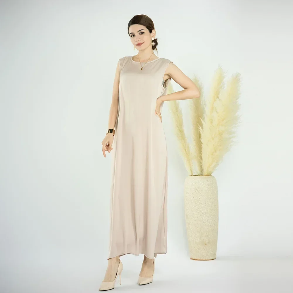 

Modest Dresses Islamic Slim Underdress Clothing For Ramadan Women Dubai Abaya Turkey Arab Muslim Long Robe Femme Vestidos Caftan