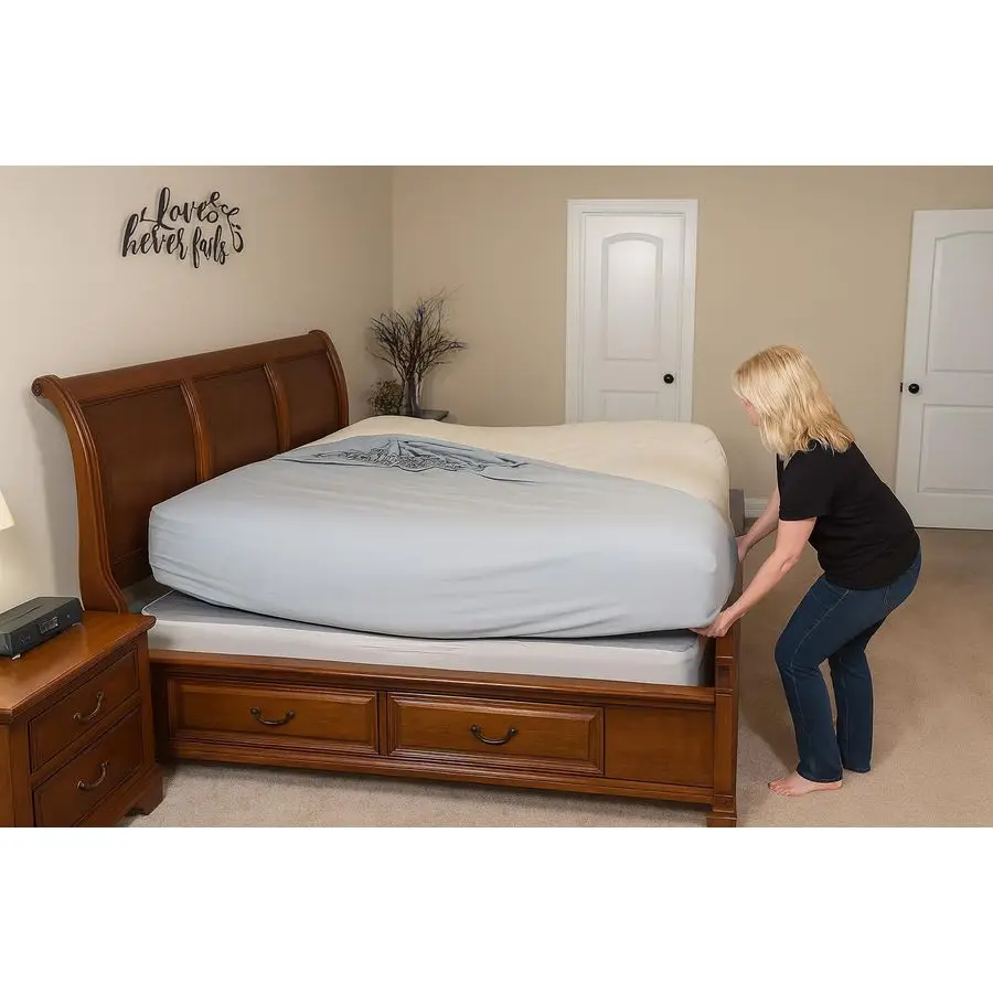 Lifter, Easy BedMaking, Lifts The Corners of Your Mattress to Put on Fitted Sheets and Bedding, Without Strain. Easy to Install