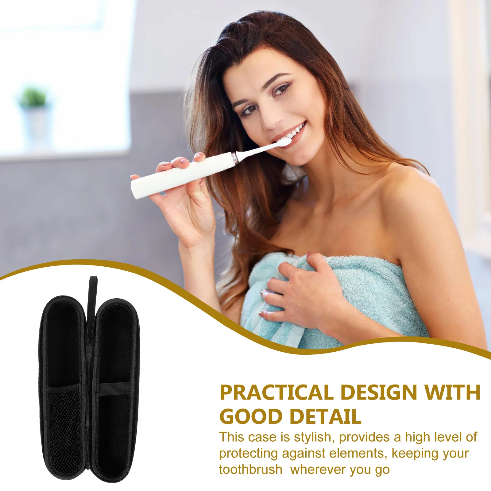 Stylish Electric Toothbrush Travel Case Lightweight Durable Container for Easy Portability and Protection on The Go
