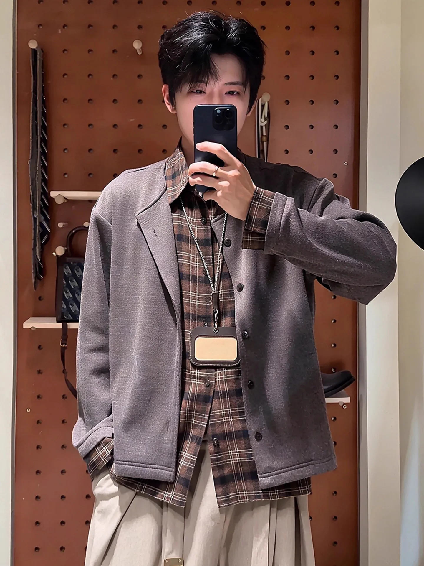 

Cleanfit Men's Knitwear irt Collar Sweater Casual Loose Fit Long Sve Button up Autumn Faion Nostaic Lazy Preppy Sle