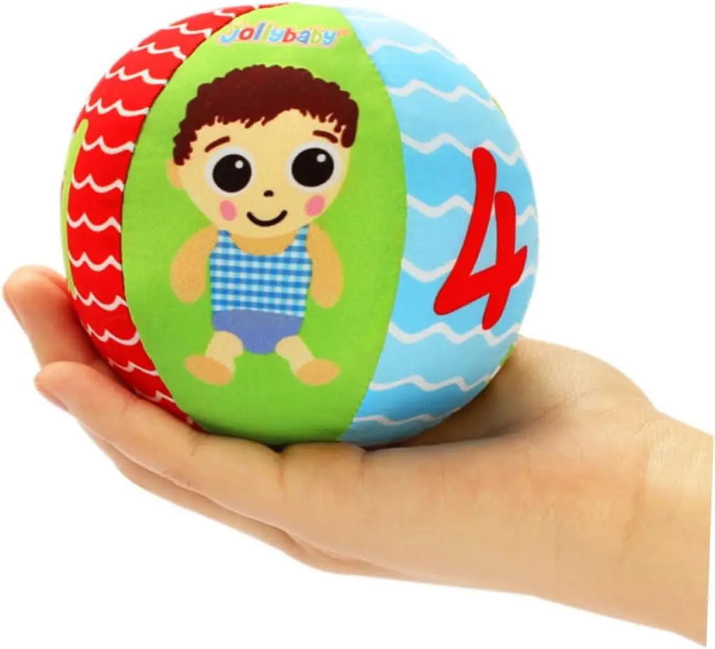 Soothe-sonajero de bolas para bebé, juguete de edredón suave, pelota de agarre manual, juguetes sensoriales educativos, juguetes para gatear para bebés de 0, 6 y 12 meses