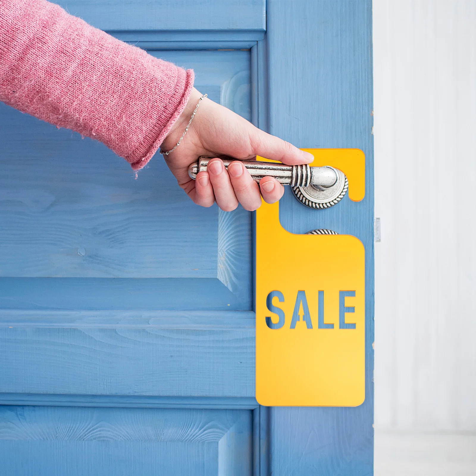 

Acrylic Sale Hanging Card Bright Color Creative Design For Retail Store Display Commodity Label Advertising Sign Tool