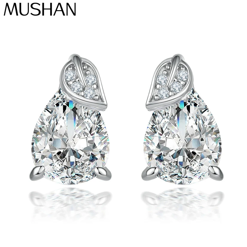

Серьги-кольца MuShan из стерлингового серебра 925 пробы с кубическим цирконием 7А, повседневные, женские, с покрытием из розового золота 18 карат, ювелирные изделия класса люкс