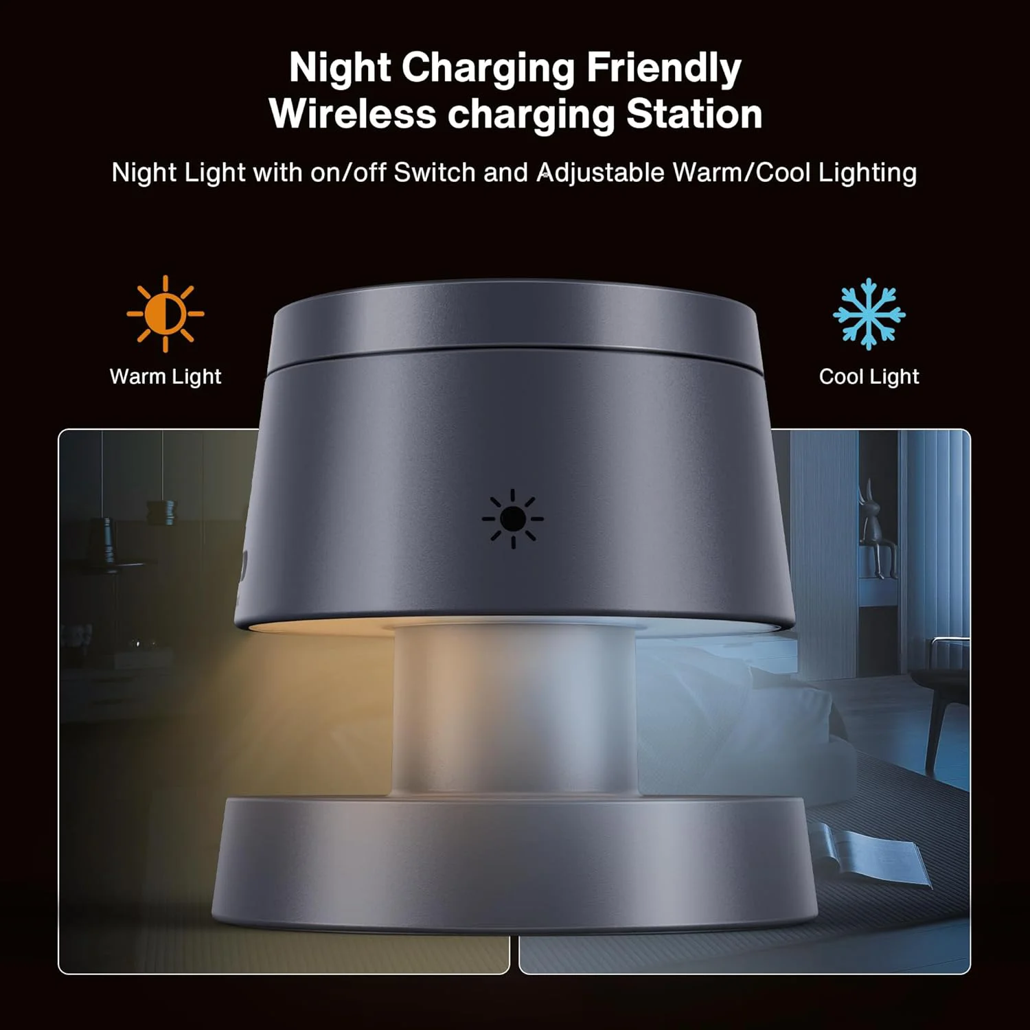 

TIMESS Night Light Mashroom Wireless Charger For IPhone 17 16 15 PRO MAX FOR Apple Watch Series 11 10-1 For Airpods 3 2 Charging