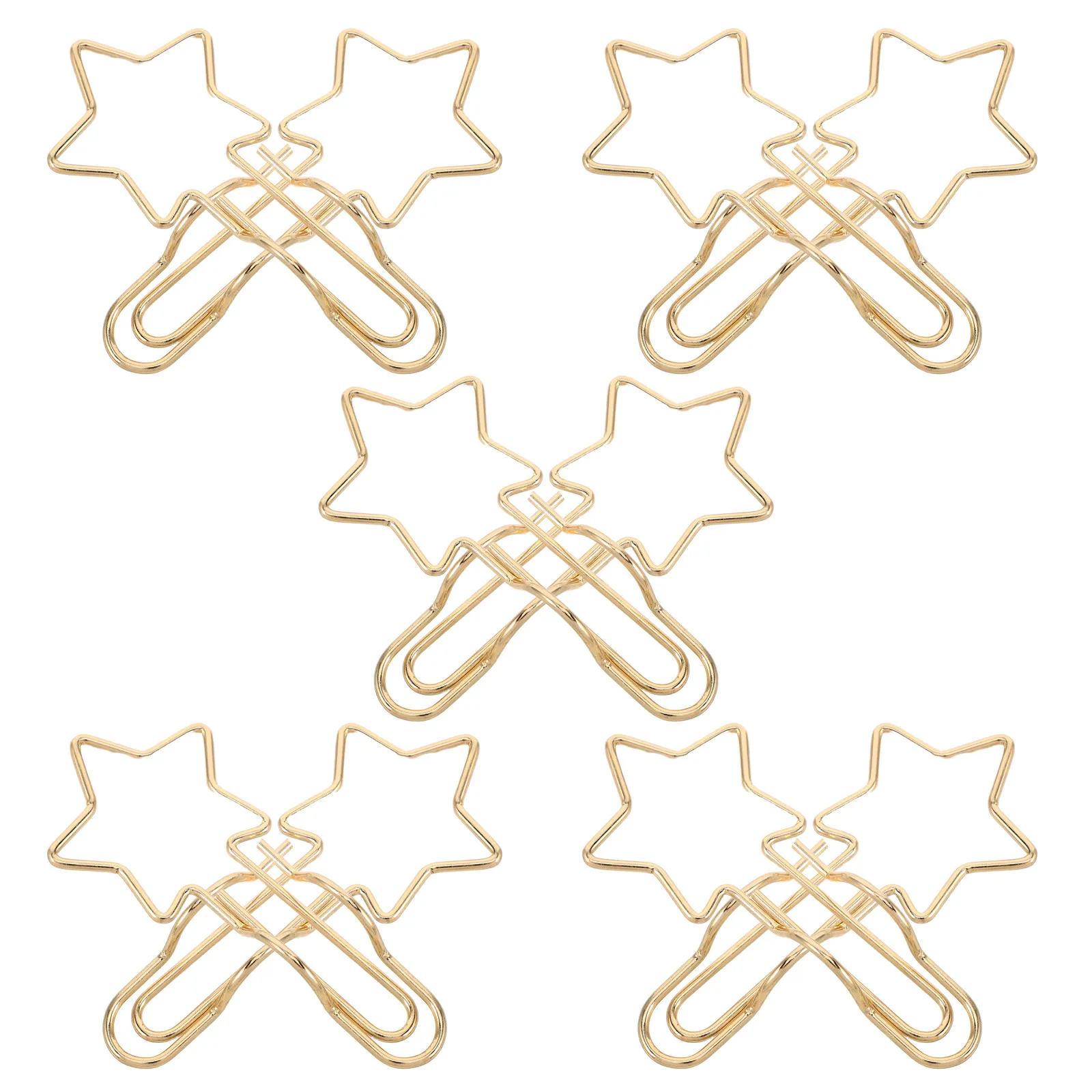 10Pcs Star Shaped Metal Pencil Clips Multifunctional Pen Holder Notebook Organizer File Clips Office Desk Use Pencil Clip