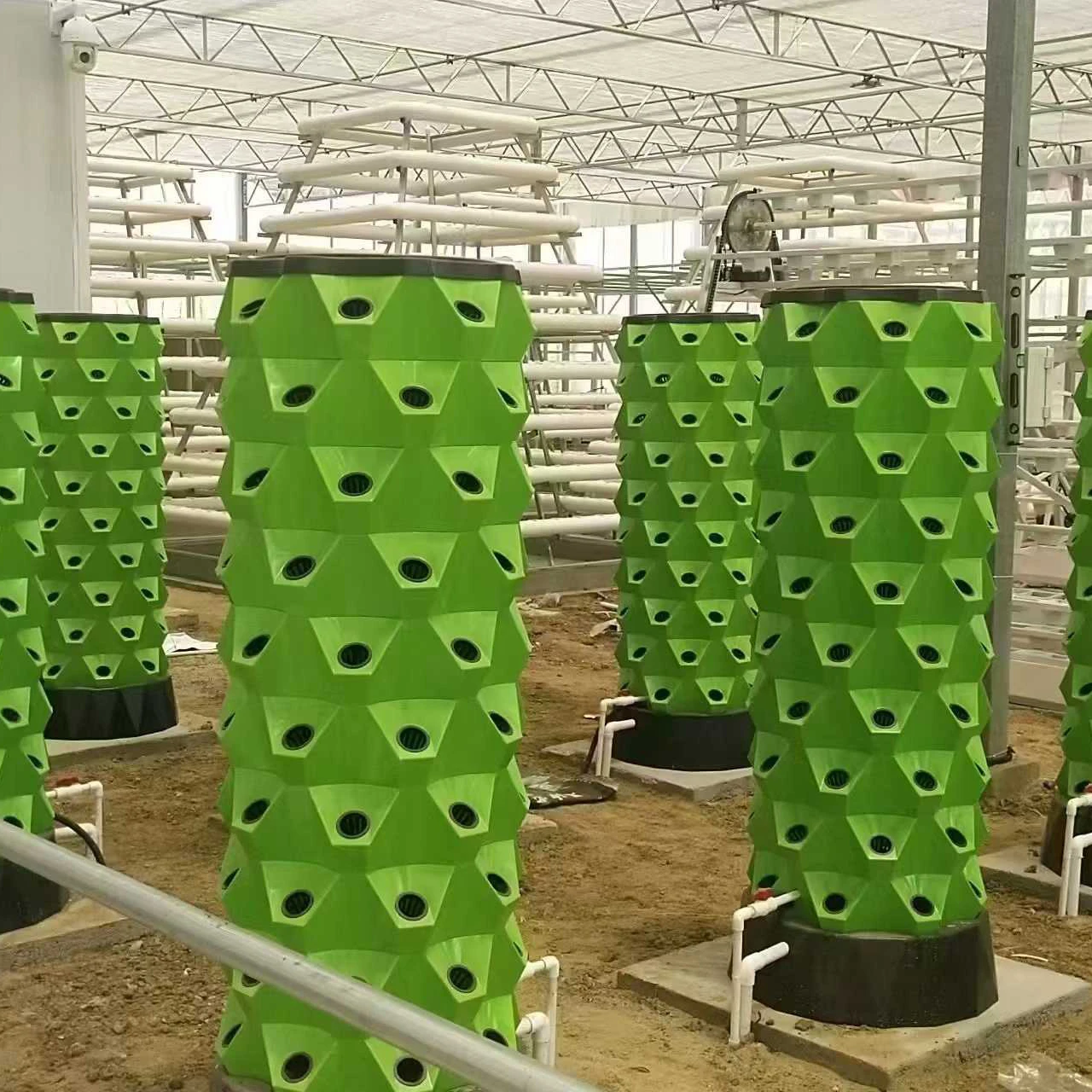 64/80/96 Plant Holes Hydroponic Vertical Aeroponics Tower Greenhouse Garden Hdroponics System Pineapple Tower with Timer