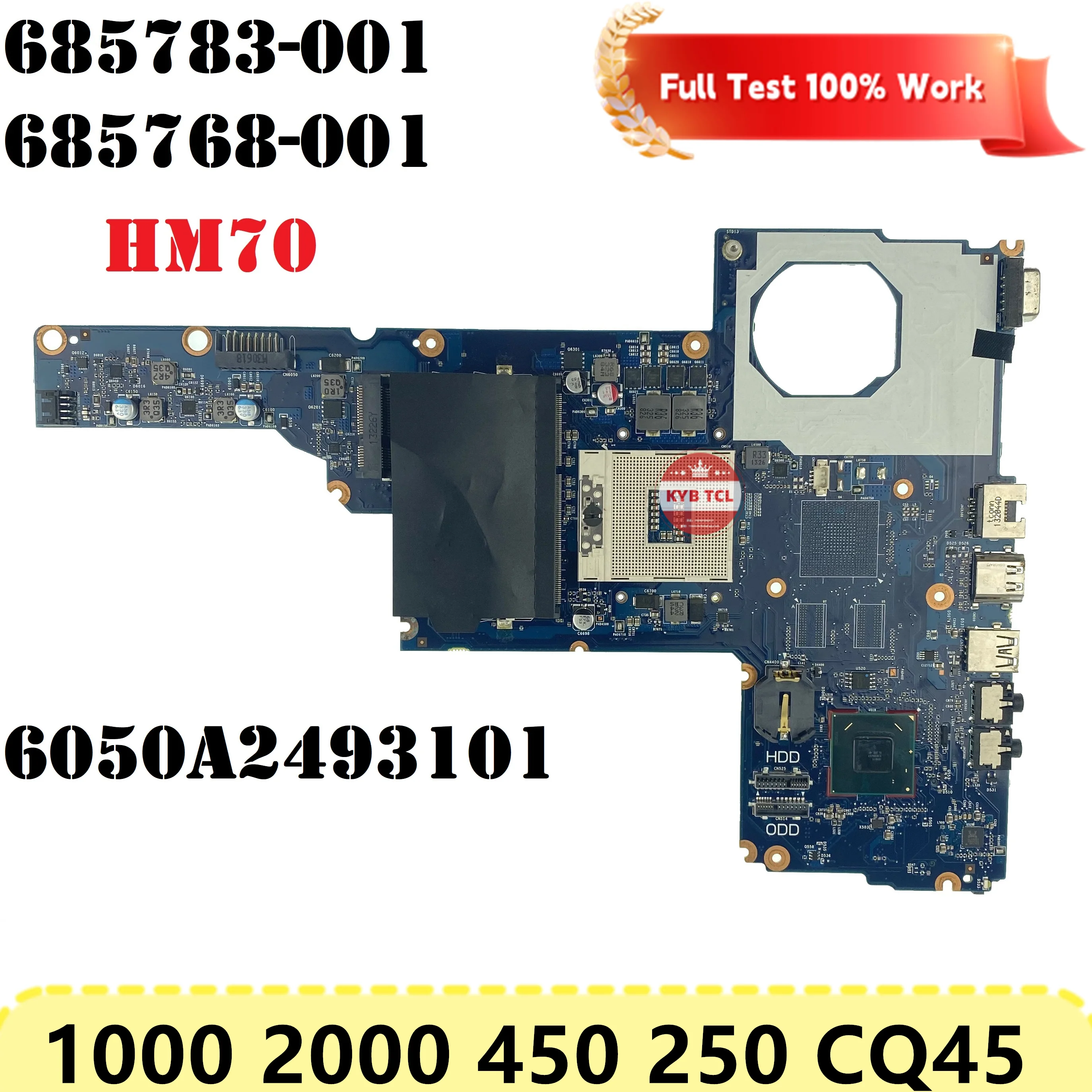 Imagem -06 - Placa-mãe Portátil para hp 1000 1000 2000 450 250 Cq45 685107001 685108-001 685783-001 Mainboard Hm70 Hm75 Notebook