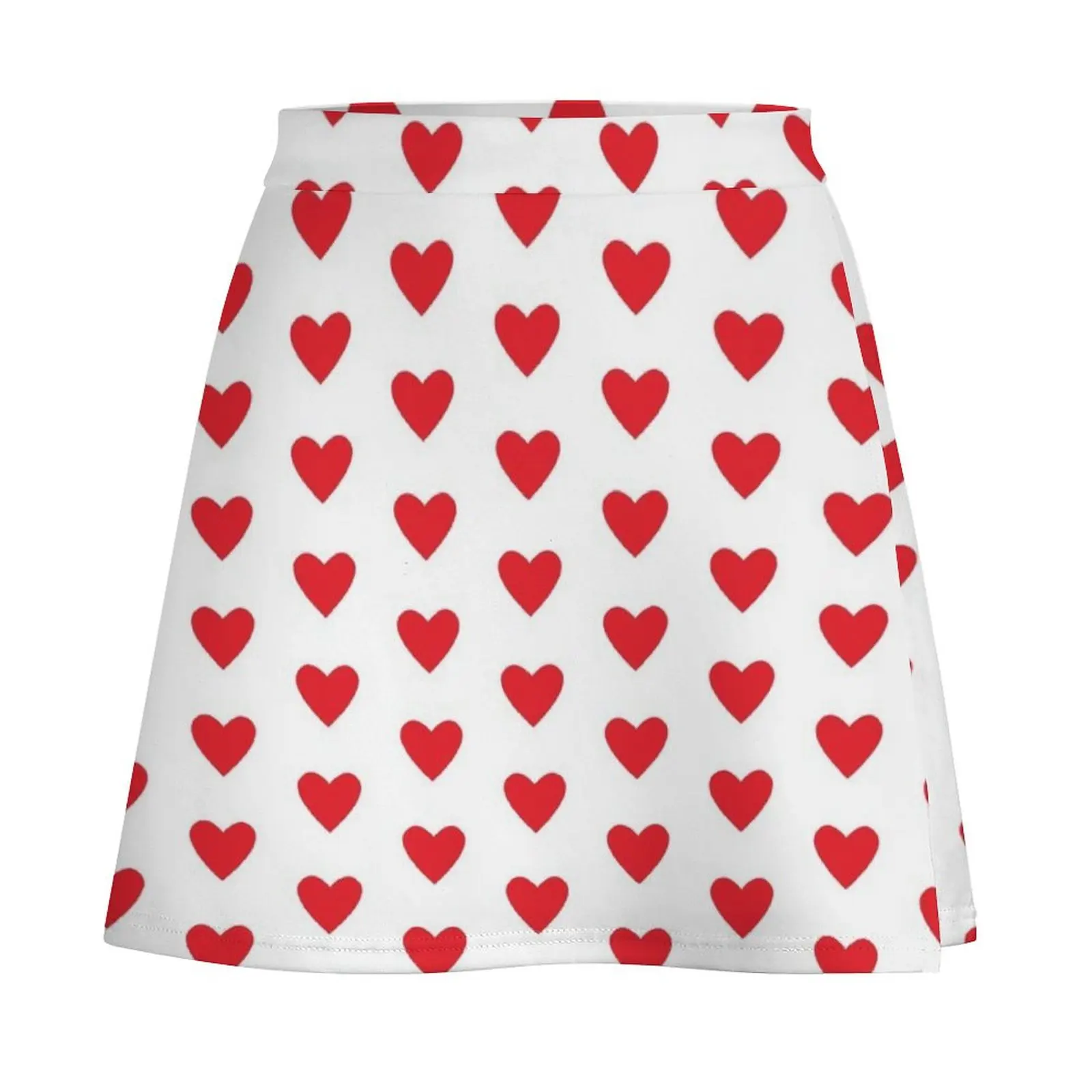 Small Hearts Pattern (red/white) Mini Skirt girls skirt Female dress Mini Skirt