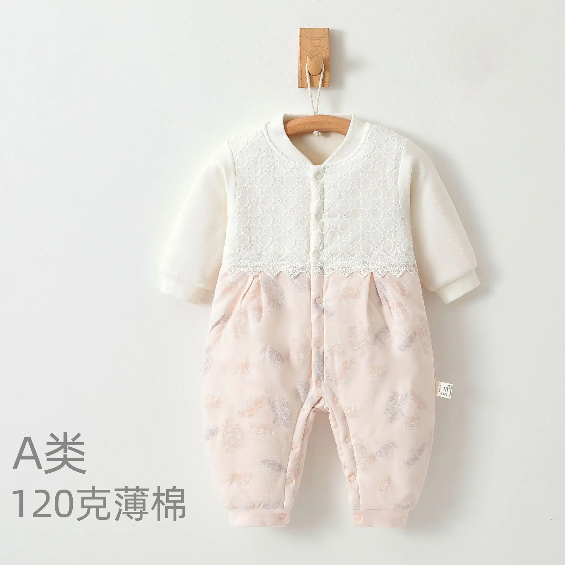 

Новый стеганый комбинезон для новорожденных: теплый осенне-зимний ромпер из чистого хлопка, легкая роскошная одежда для малышей