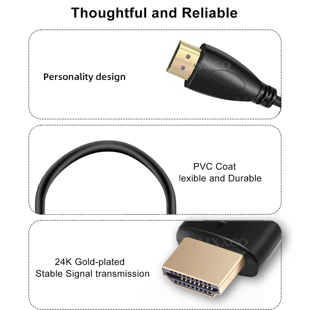 Kabel video HD 3D, 3M 5M 10M HDMI kompatibel V1.4 1080P kecepatan tinggi untuk XBOX PS4 pemisah kompatibel HDMI HDTV