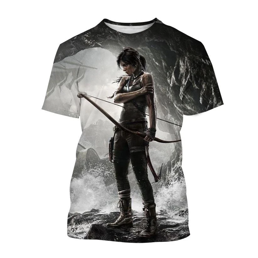 New Tomb Raider Game 3D Printed T-Shirts Men Women Fashion Streetwear Oversized Short Sleeve T Shirt Kids Tees Tops Man Clothing